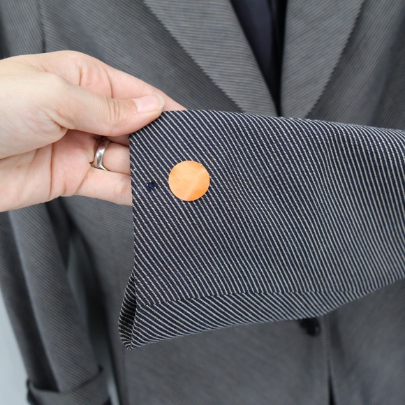 Dirk Bikkembergs Herringbone Blazer Mens 46 Gray Designer Academia Preppy Event - Picture 9 of 16